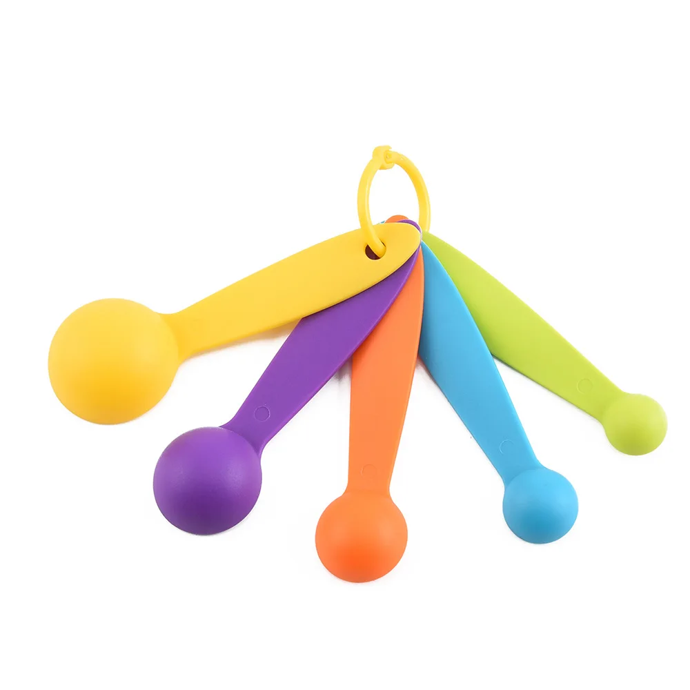 

5pcs/set Colorful Measuring Spoon kitchen scale Silicone Measuring Ladle Baking Cooking Coffee Tools with Scale Kitchen Tool
