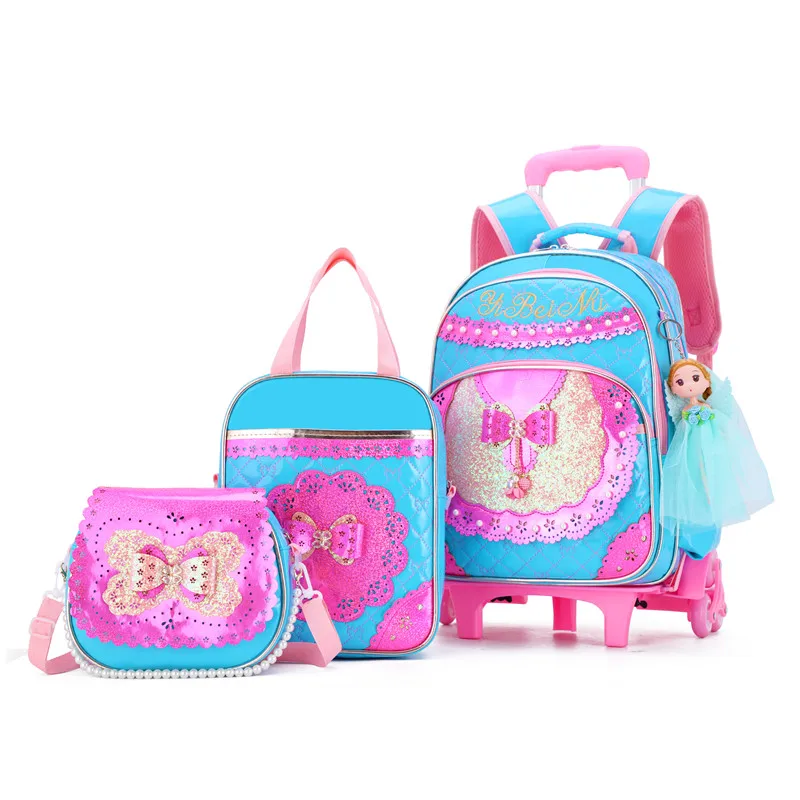 3 шт./компл. детские школьные сумки водонепроницаемые фиолетовые рюкзаки на