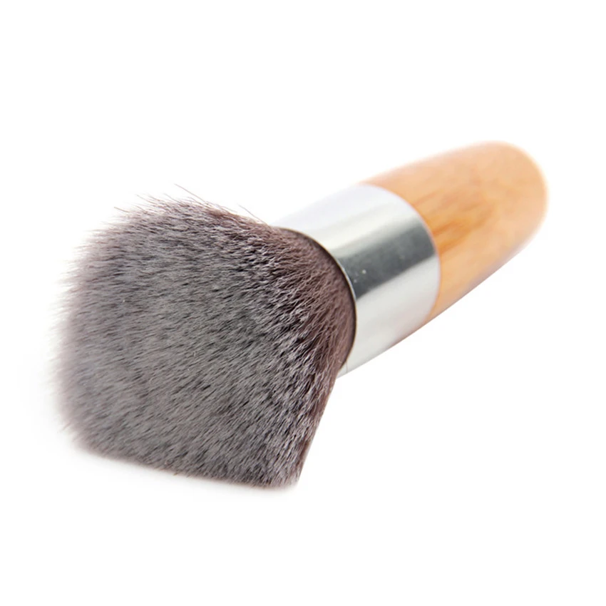 SAIANTTH бамбуковая ручка круглые кисти для макияжа румяна щетка искусственная кожа