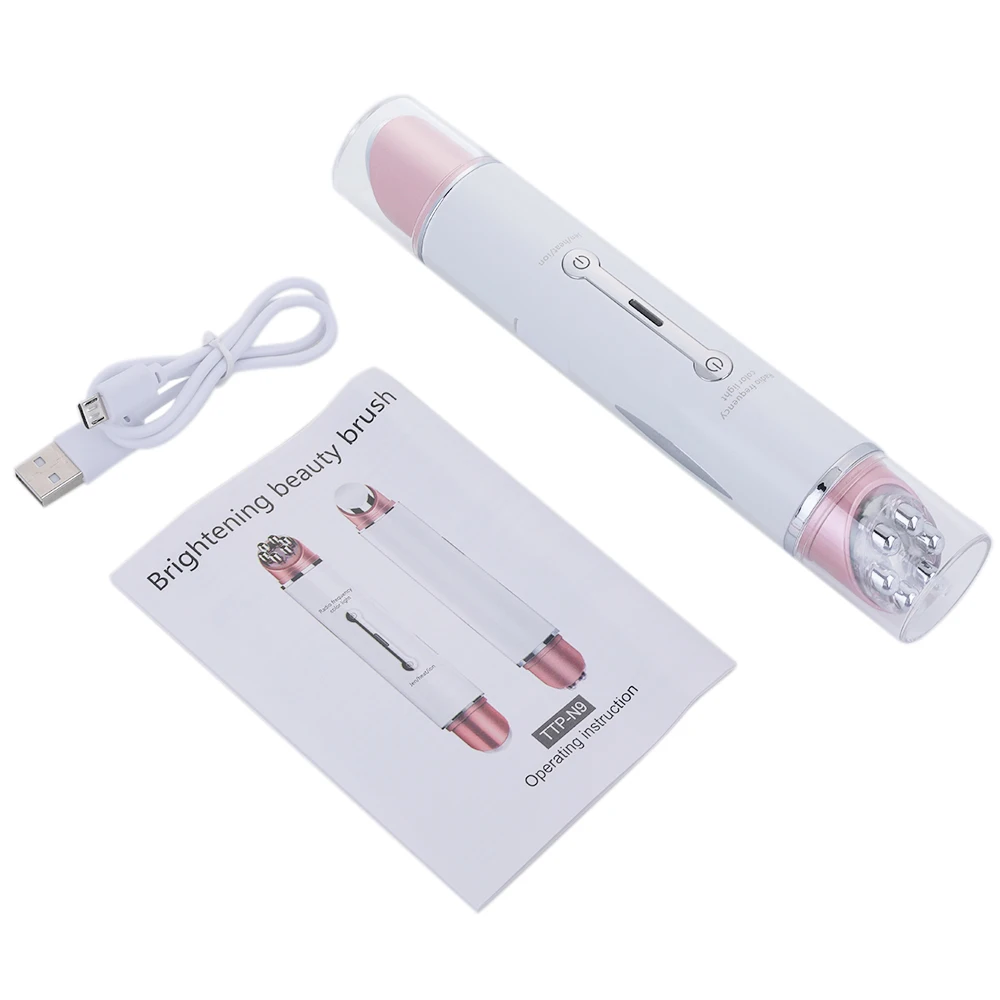 RF мезотерапия ЭМС Электропорация массажер для лица с напылением из ручка двойной