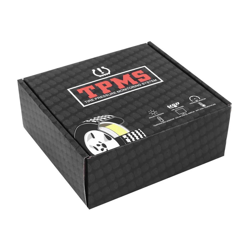 Автомобильная система контроля давления в шинах TPMS, солнечная зарядка, автоматический цифровой дисплей, система охранной сигнализации, датчик давления в шинах