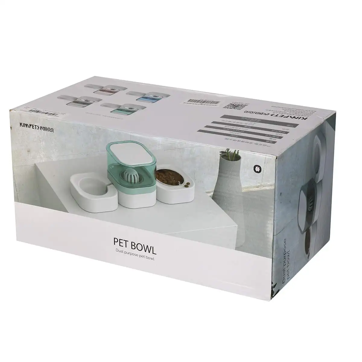 

1/2 Bowls Automatic Smart Pet Feeder Portable Pet Cat Dog Small Animal Travel Water Dispenser Food Feeder With Carbonfilter Pack