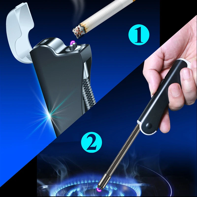 Плазменная дуговая электронная USB Зажигалка складывающаяся на 360 градусов