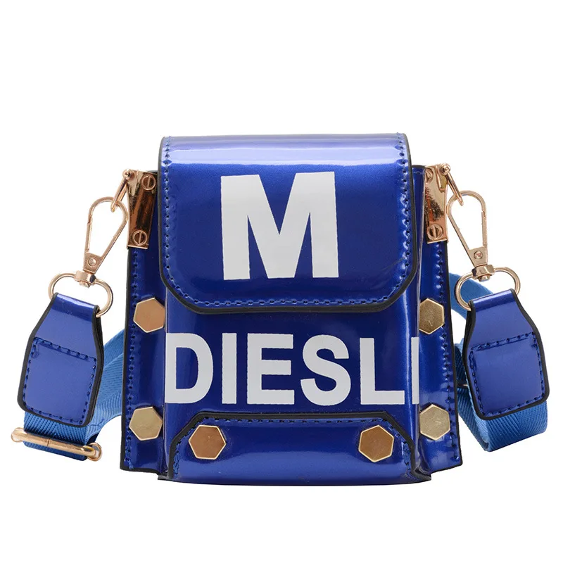 

edition 2021 new children summer printed letters oblique cross cartoon cute private single shoulder bag cross BaoChao