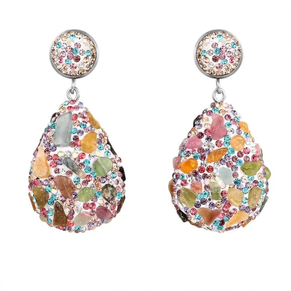 Женские серьги-капли ручной работы 11 видов роскошных сережек с кристаллами