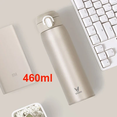 Rose gold(460ml) Xiaomi mi jia VIO mi термос чашка 300 мл/460 мл 316 Нержавеющая сталь пылесос mi чашка 24 часа термос одной рукой на включить/выключить - Цвет: Rose gold(460ml)