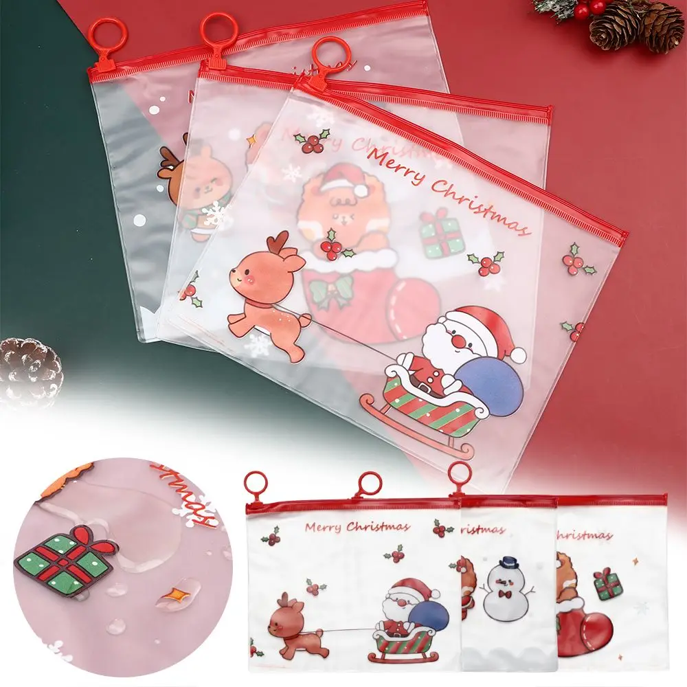 

School Supplies Waterproof Student Large-capacity Transparent Simple Snap Button Cosmetic