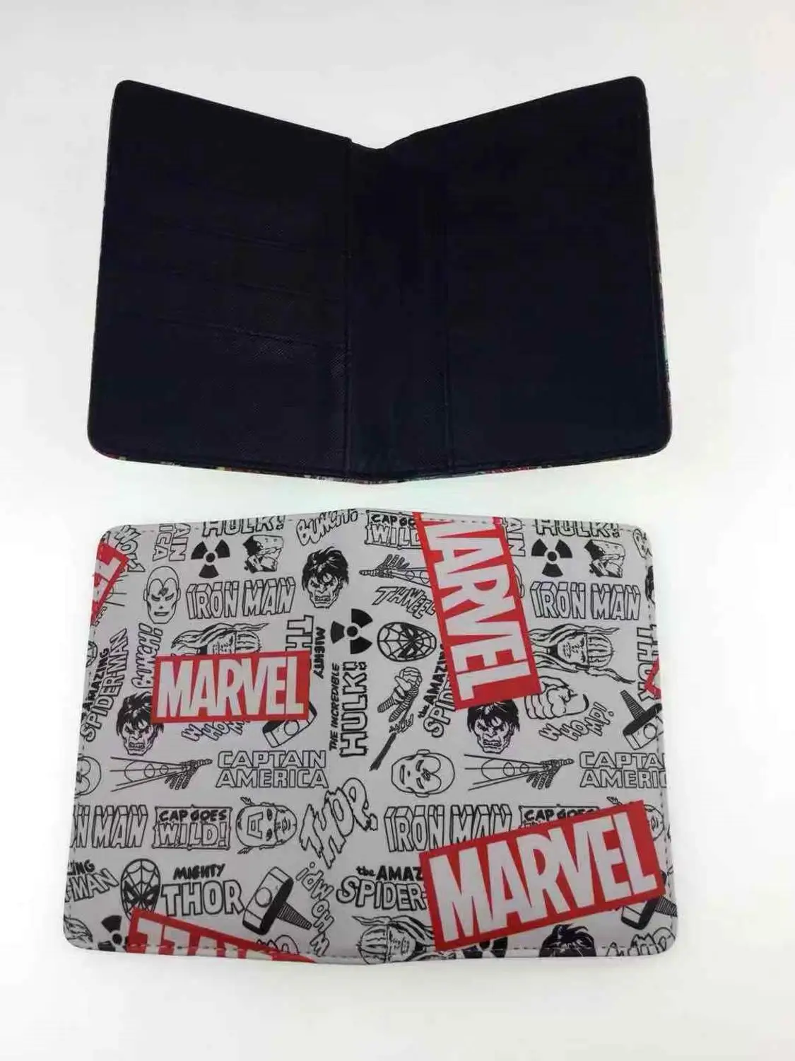Comics мультфильм Обложка для паспорта Marvel Hero Ironman Hulk Дорожный Чехол Держатель для паспорта для мужчин и женщин pu кожаные держатели для ID карт