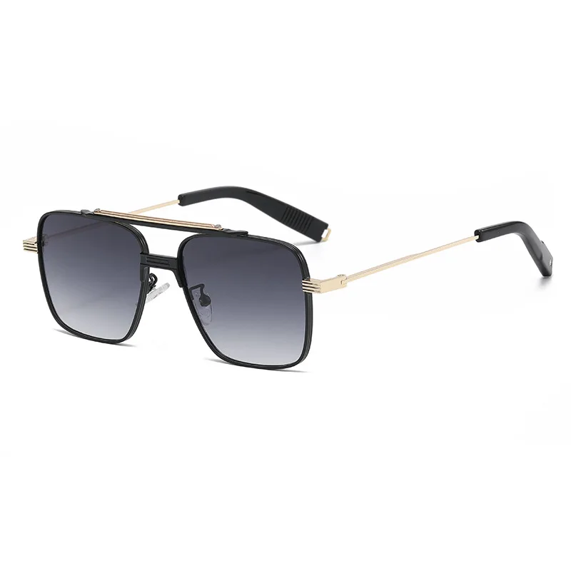 

2021 Senhora Quadrada Grande Moldura Retro Homens UV400 Metal