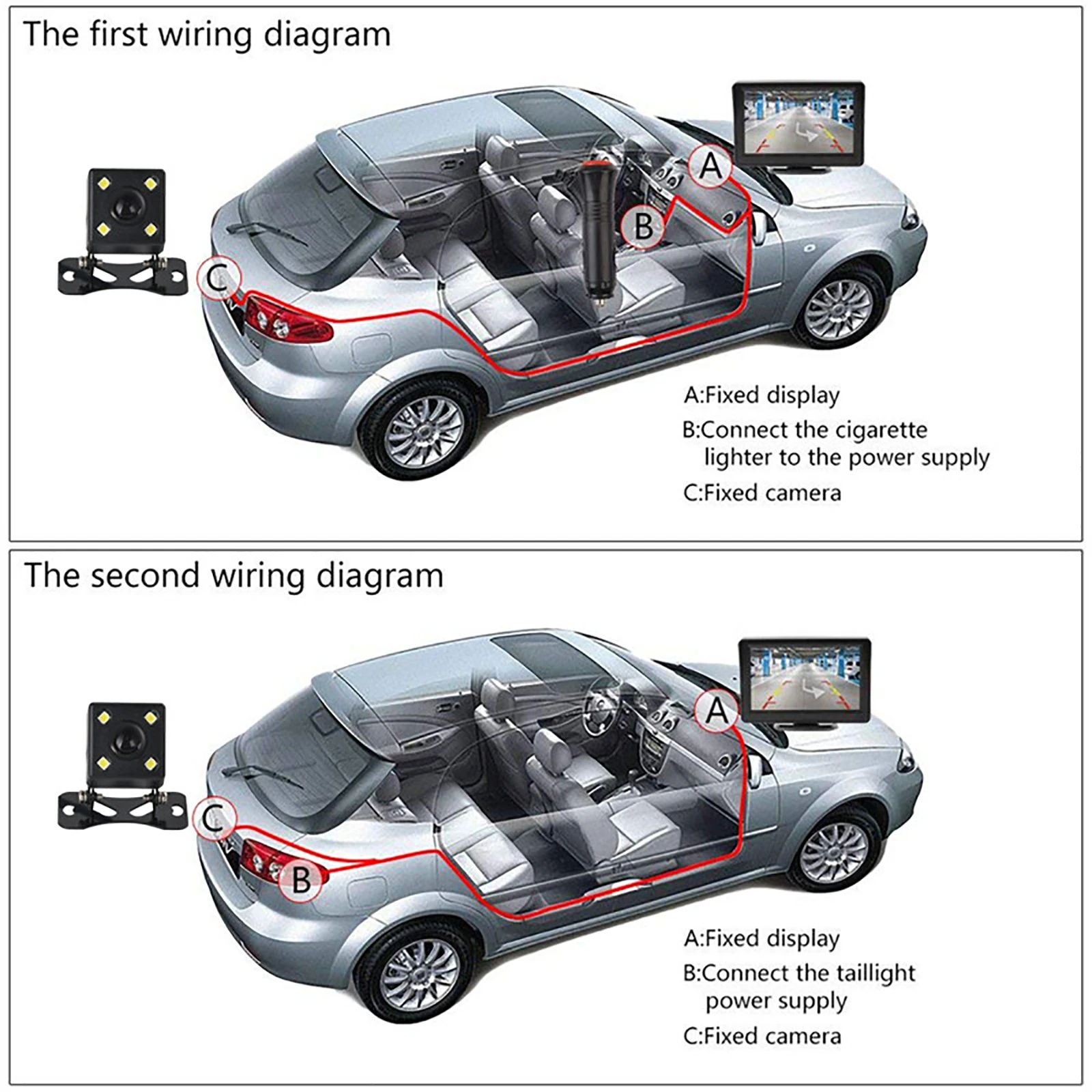 

Car Rear View Kit HD IR Night Vision Reversing Camera + 4.3" TFT LCD Monitor reversing image for cars