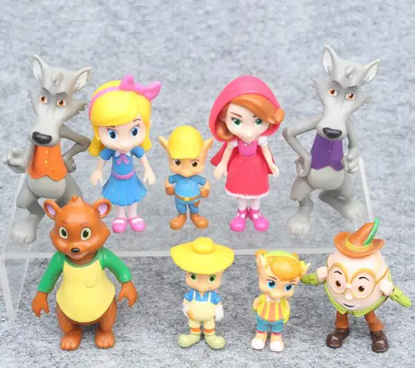 Милая Золотая и фигурка медведя игровой набор из 9 штук модели Три поросенка