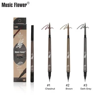 music flower waterproof eyebrow pencil tattoo eyebrow pen sketch liquid eyebrown soap brows enhancer eyelashes makeup brushes