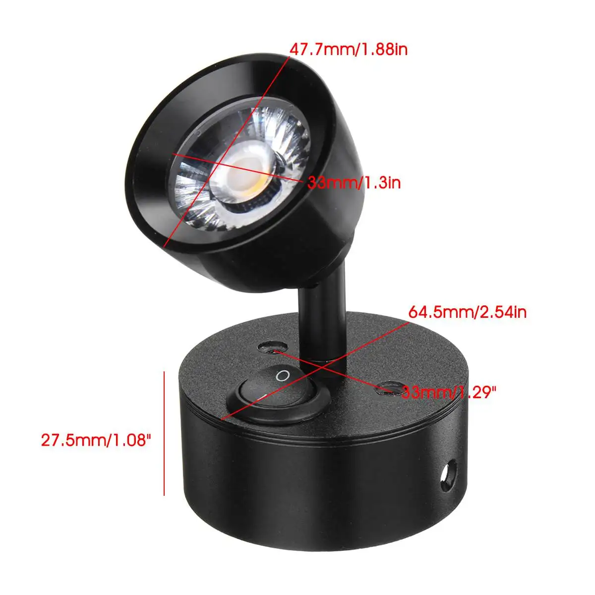 Регулируемый светодиодный настенный светильник 12 В для жилого автофургона лампа