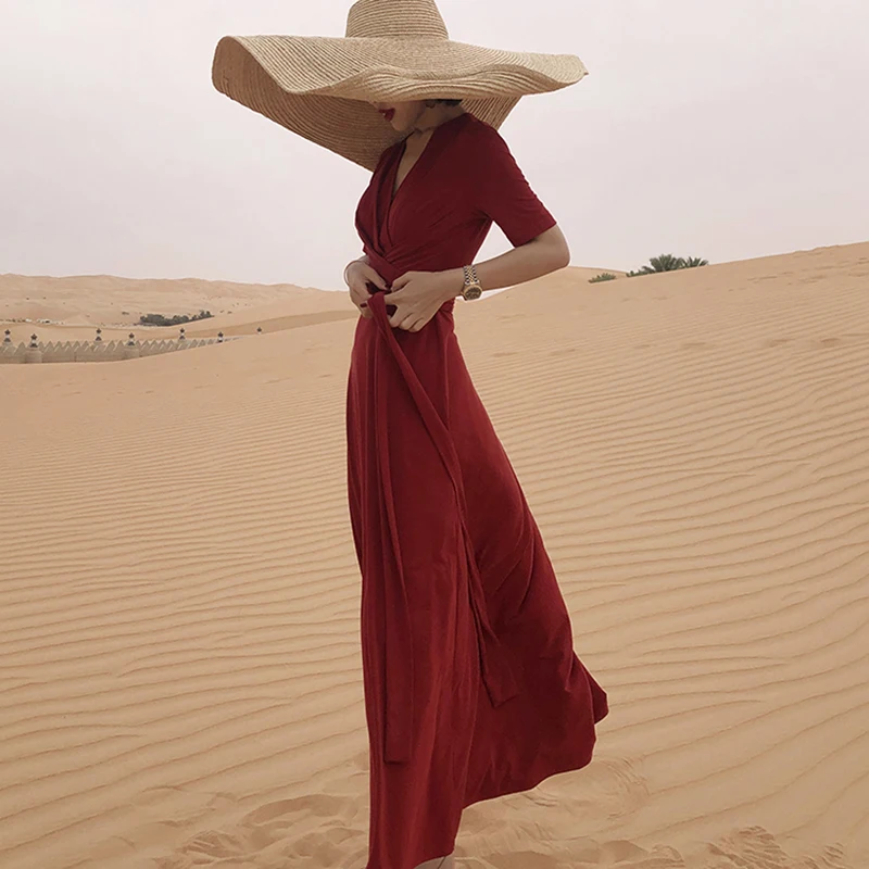 2019 Повседневные платья женское платье летнее сексуальное Бохо шикарное Макси с