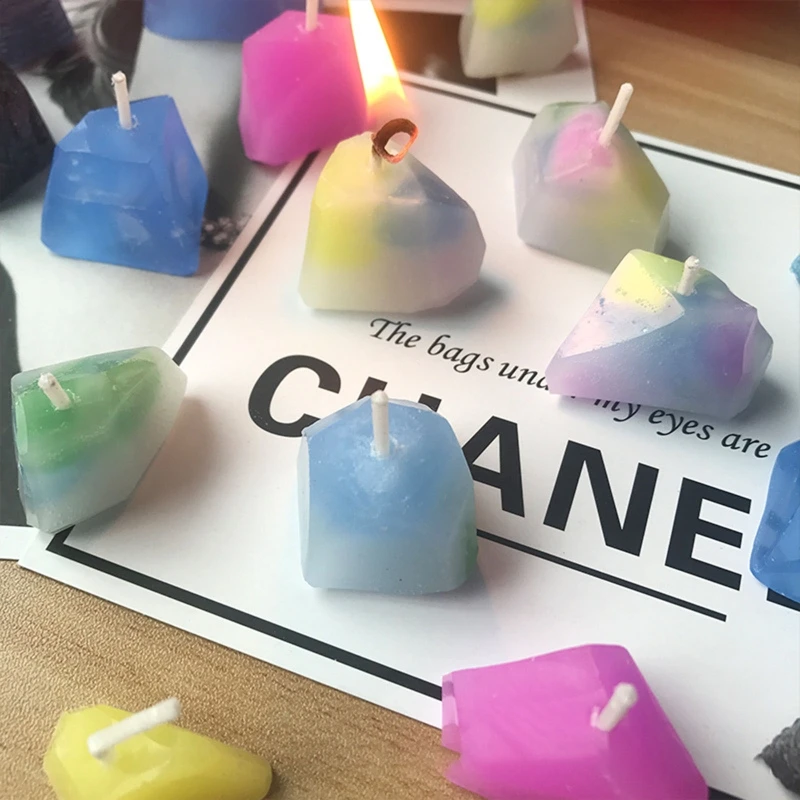 

Silicone Scented Candle Mold Cabochon Gemstone Resin Epoxy Mould Jewelry Making DIY Soap Decorating Tool