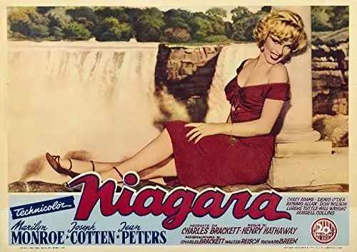 

Old Tin Metal Sign Niagara Lobby Card Marilyn Monroe