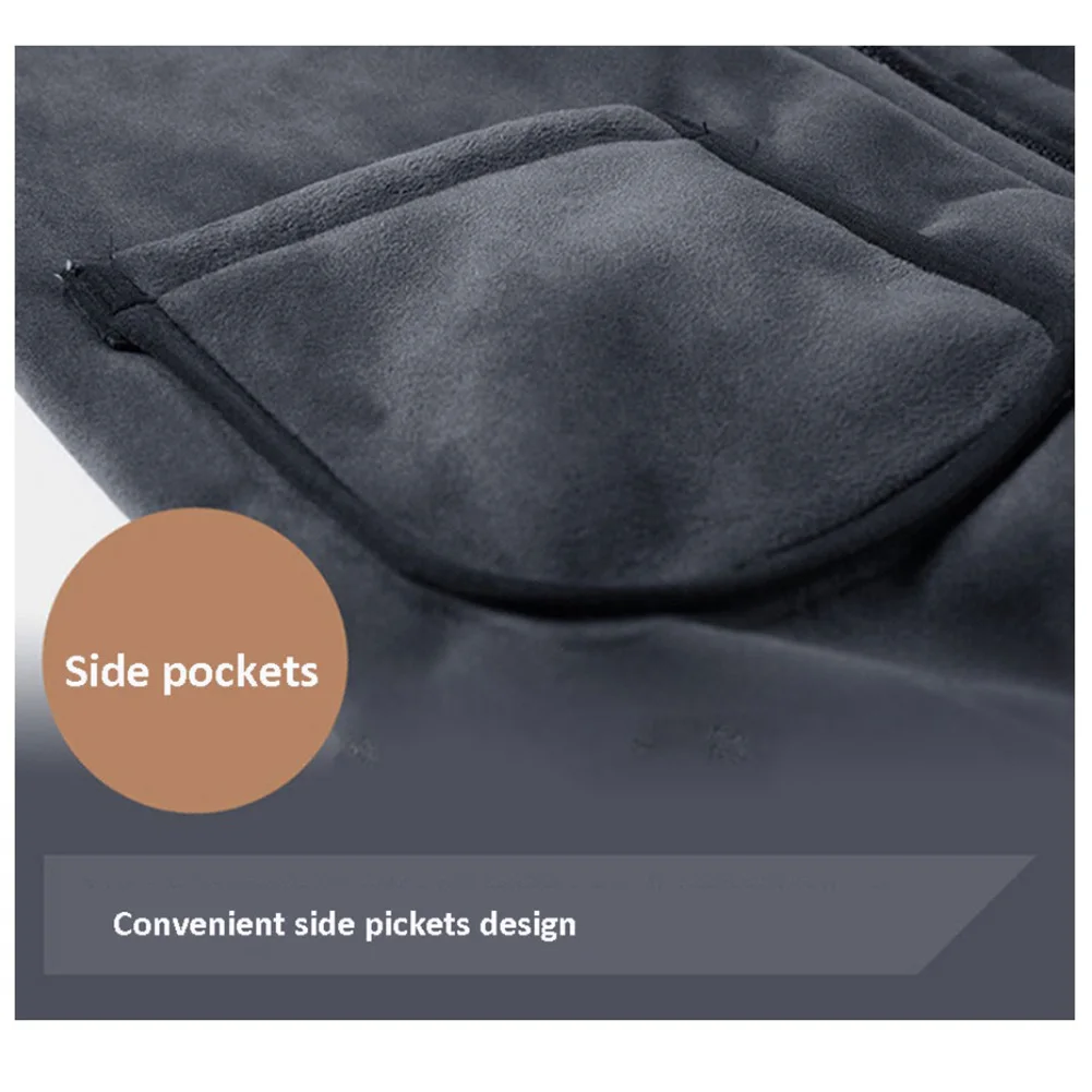 Зимняя повседневная куртка без рукавов Мужская теплая флисовая жилетка большого