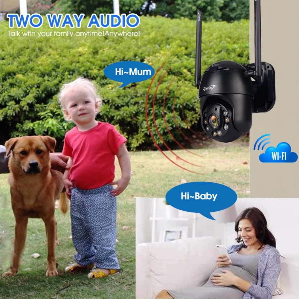 Zjuxin IP камера WiFi Full HD 1080P беспроводной проводной PTZ открытый скорость купольная CCTV камера безопасности приложение ICSee CMS камера наблюдения s