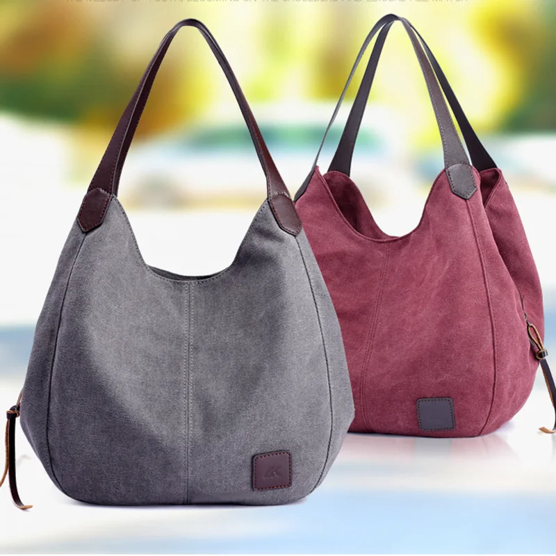 Простая Холщовая Сумка в европейском и американском стиле однотонная роскошная