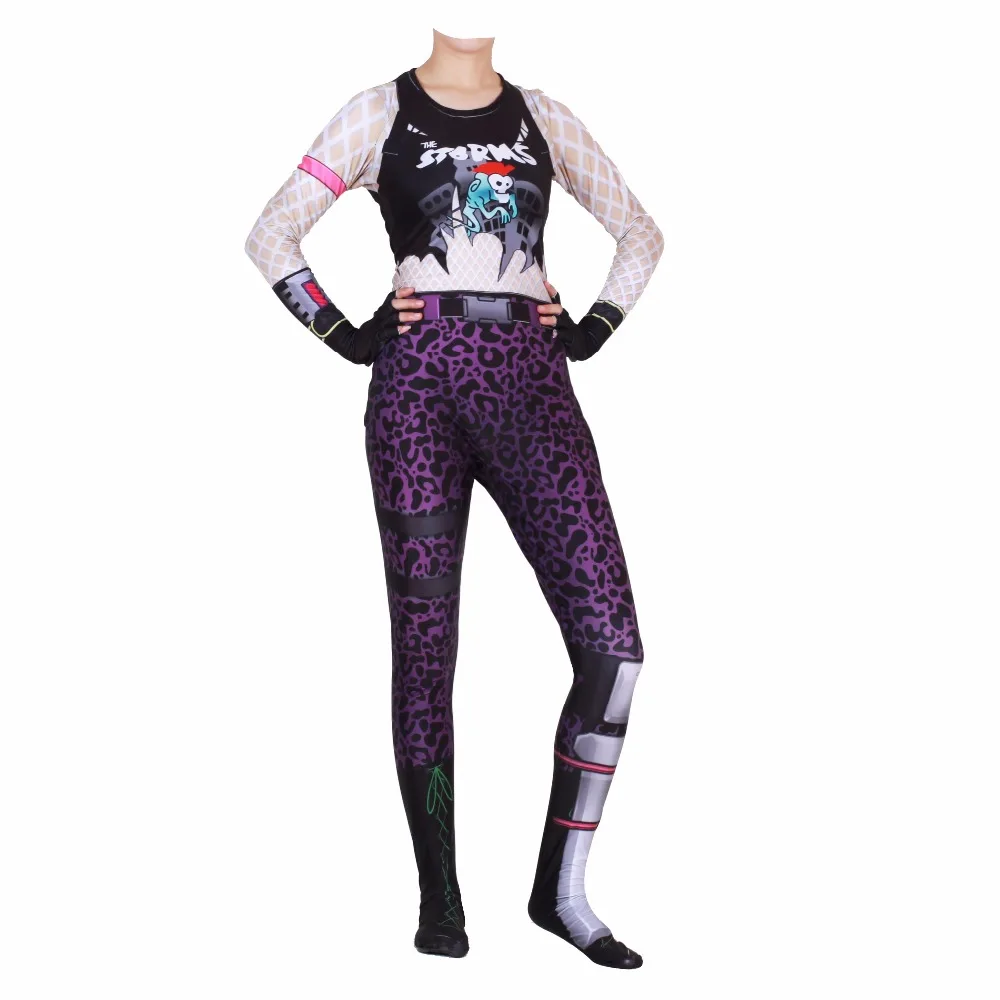 Женский Детский костюм для косплея по мотивам игры Power Chord Zentai боди Комбинезоны на