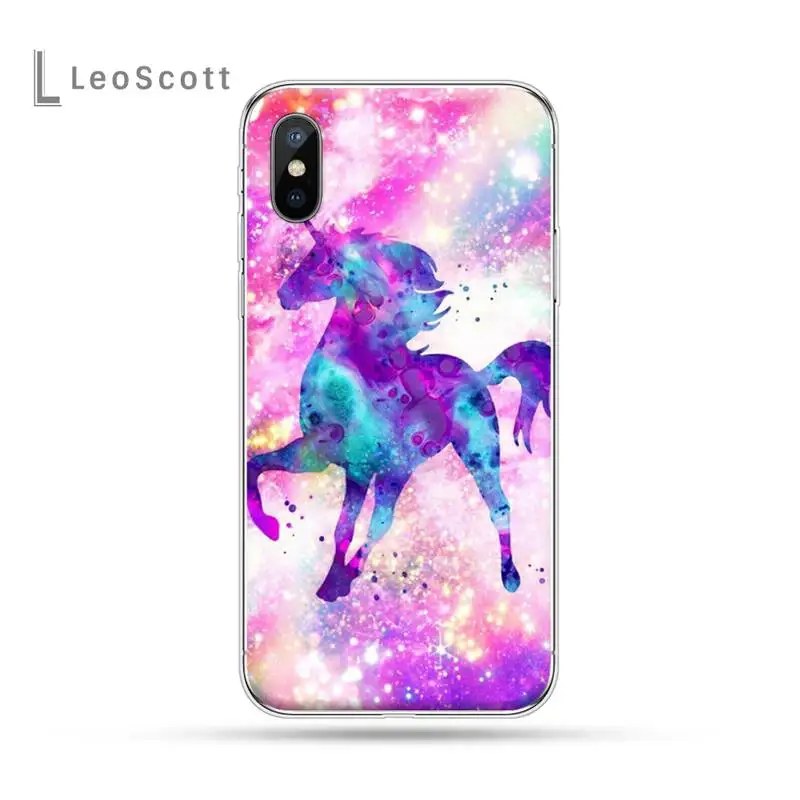 

Rainbow Unicorn cute cartoon Phone Case for iPhone 11 12 mini pro XS MAX 8 7 6 6S Plus X 5S SE 2020 XR luxury shell cover