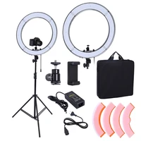 55w 18inch camera phone led ring light photography studio dimmable ring lamp with stand tripods for tiktok youtube makeup video