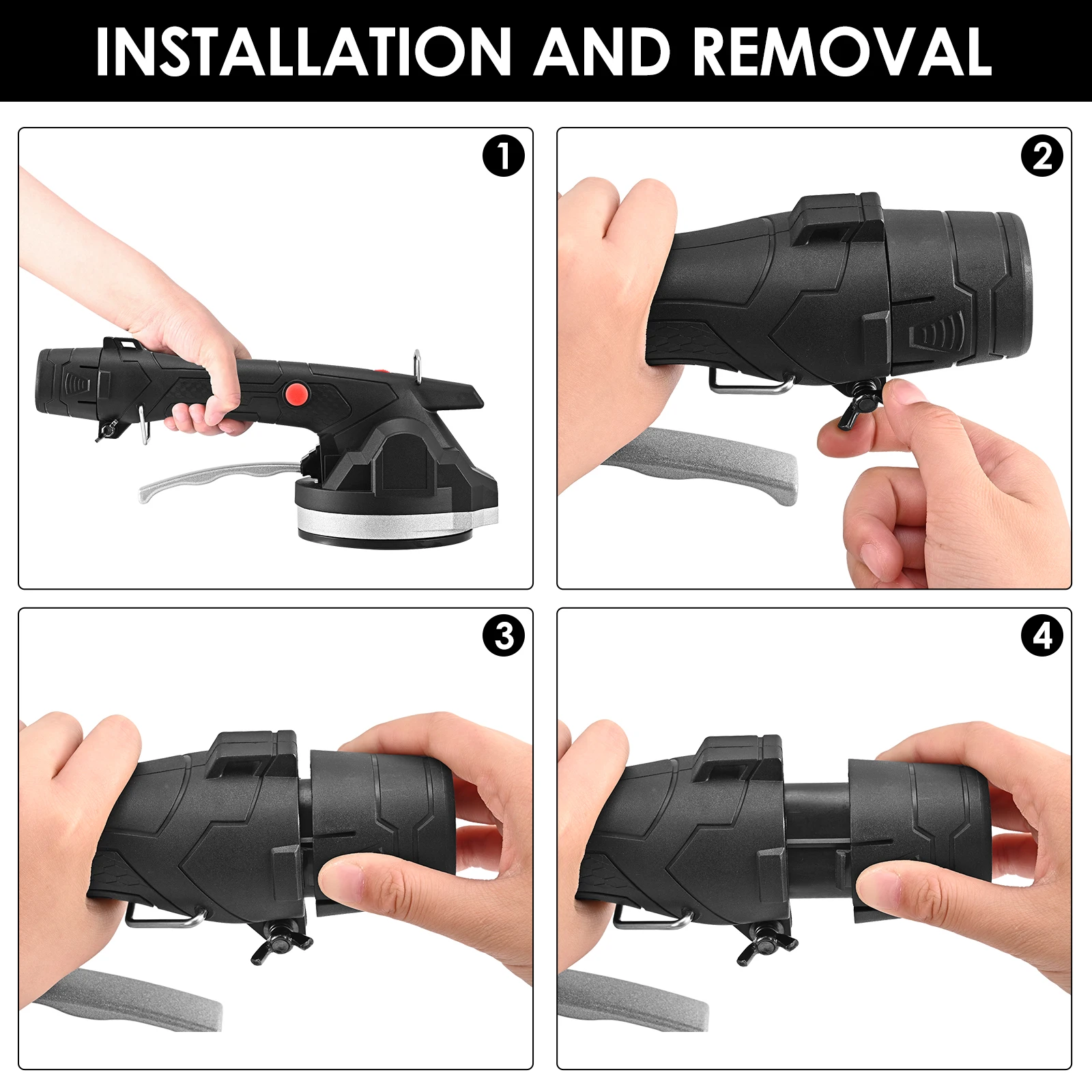 

Upgrade Professional Tile Tiler Hand-Held Tile Tiler Automatic Leveler Wall Tile Laying Vibration Tool With Suction Cups