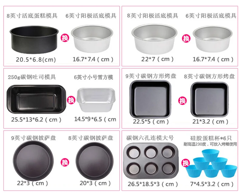 Baking Tools Set Cake Mold Materials Household Oven Appliances Accessories Kitchen Supplies Live Bottom | Дом и сад
