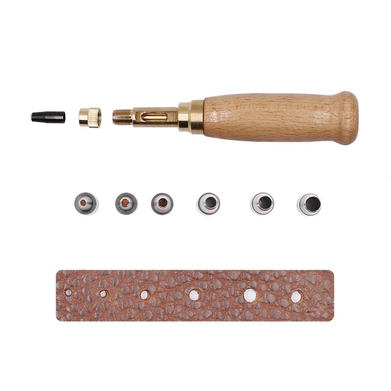

1 Set Automatic Belts Punch Replaceable Mute Rotary Punching Leather Watch Craft Screw Drill Punchers DIY Hand Home Sewing Tool