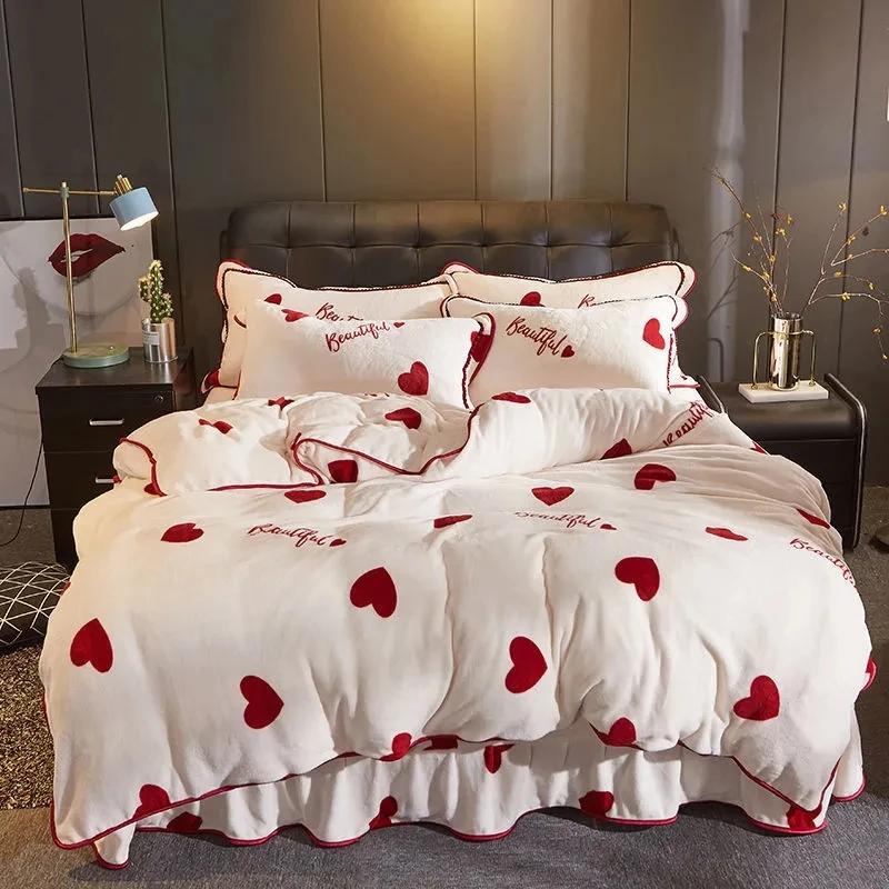 

Soft Flannel Duvet Cover Winter Warm Quilt Cover for Adults Children Thick Comforter Cover no pillowcover no bedsheet