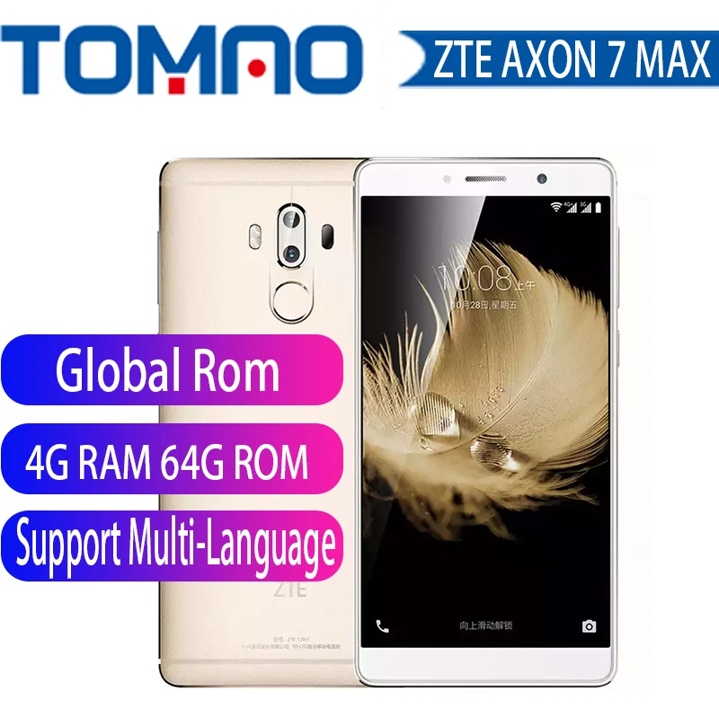 Оригинальный Новый Смартфон ZTE AXON 7 MAX Global Rom 4 Гб 64 ГБ Snapdragon 625 1920x1080 4100 мА/ч