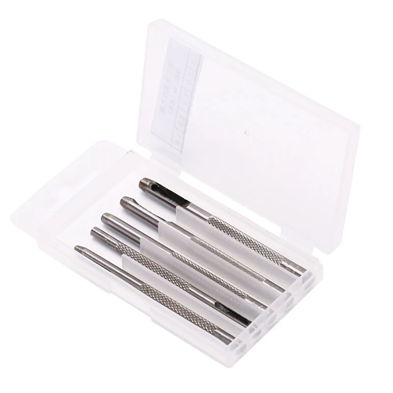 

5Pcs/Lot Leather Round Shape Hole Punch Kit Belt Watch Band Hollow DIY Tool With Box