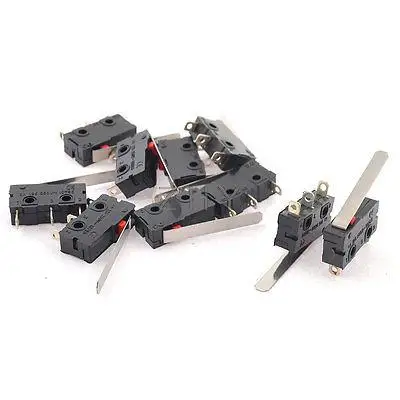 10 шт. микро-концевой переключатель Микро-переключатель Длинный рычаг Subminiature SPDT