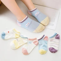 5 pairs springsummer thin section mesh childrens socks cute lace invisible cotton socks breathable boys socks baby boat socks