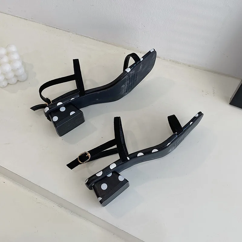 

Buckle Strap Med Beige Heeled Sandals Clear Shoes 2021 Women's Mary Jane All-Match Espadrilles Platform Medium Black Girls Fashi