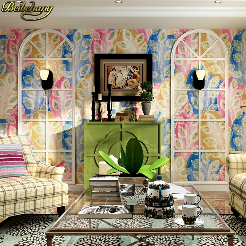 Европейский ретро обои для гостиной Дамасская пасторальная Цветочная настенная