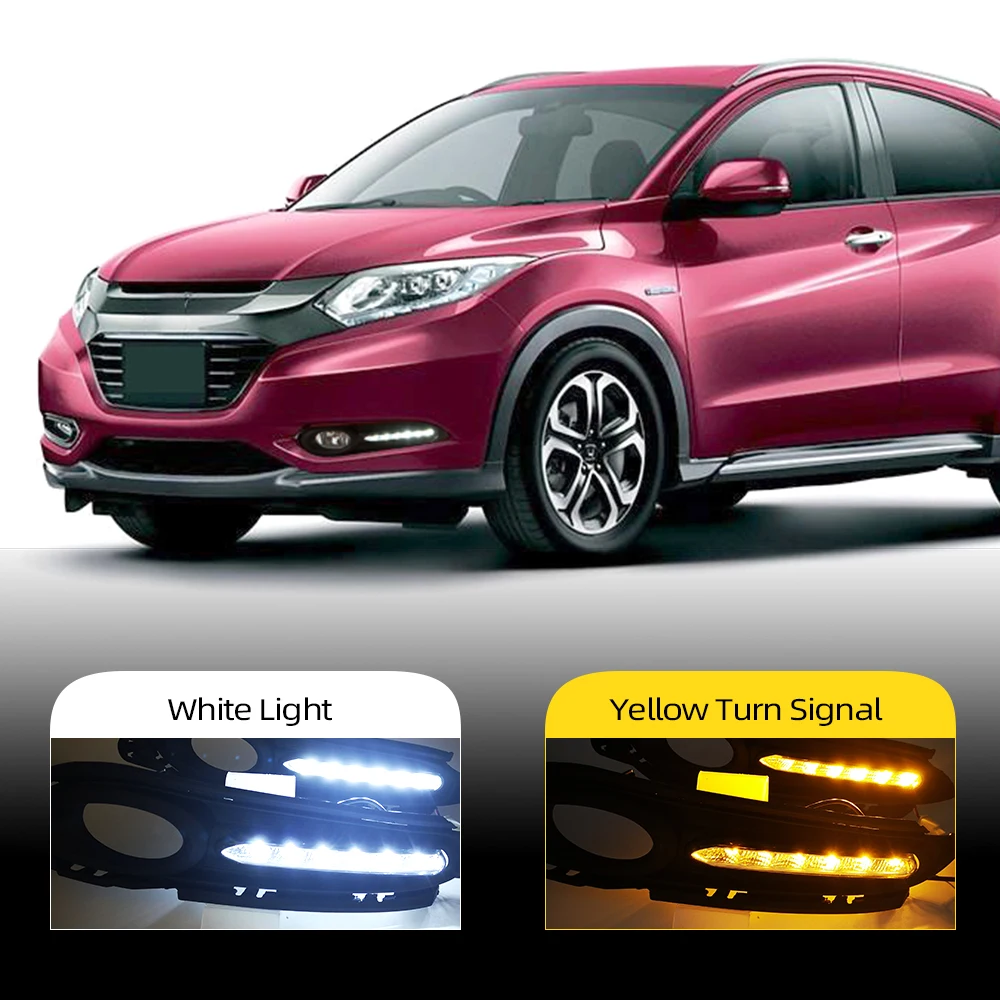 2 шт. для Honda вариабельности сердечного ритма HR V Vezel 2014 2015 2016 2017 2018 LED DRL Габаритные