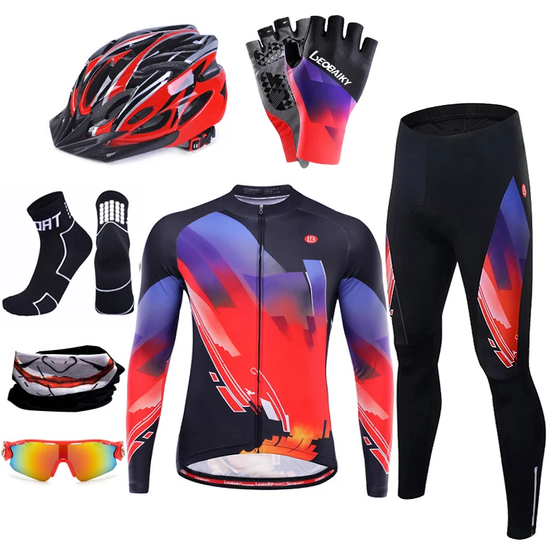 LEOBAIKY брендовая профессиональная команда Велоспорт Джерси комплект для мужчин
