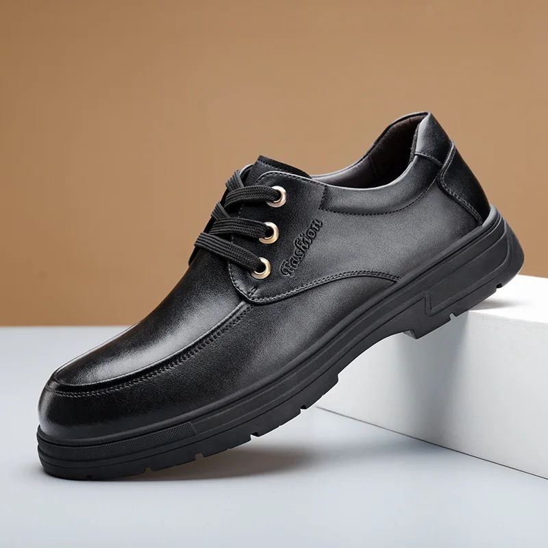 

2021 New Men's Business Formal Wear Men's Shoes Classic Round Toe Leather Casual Single Shoes Fashion Men's Shoes