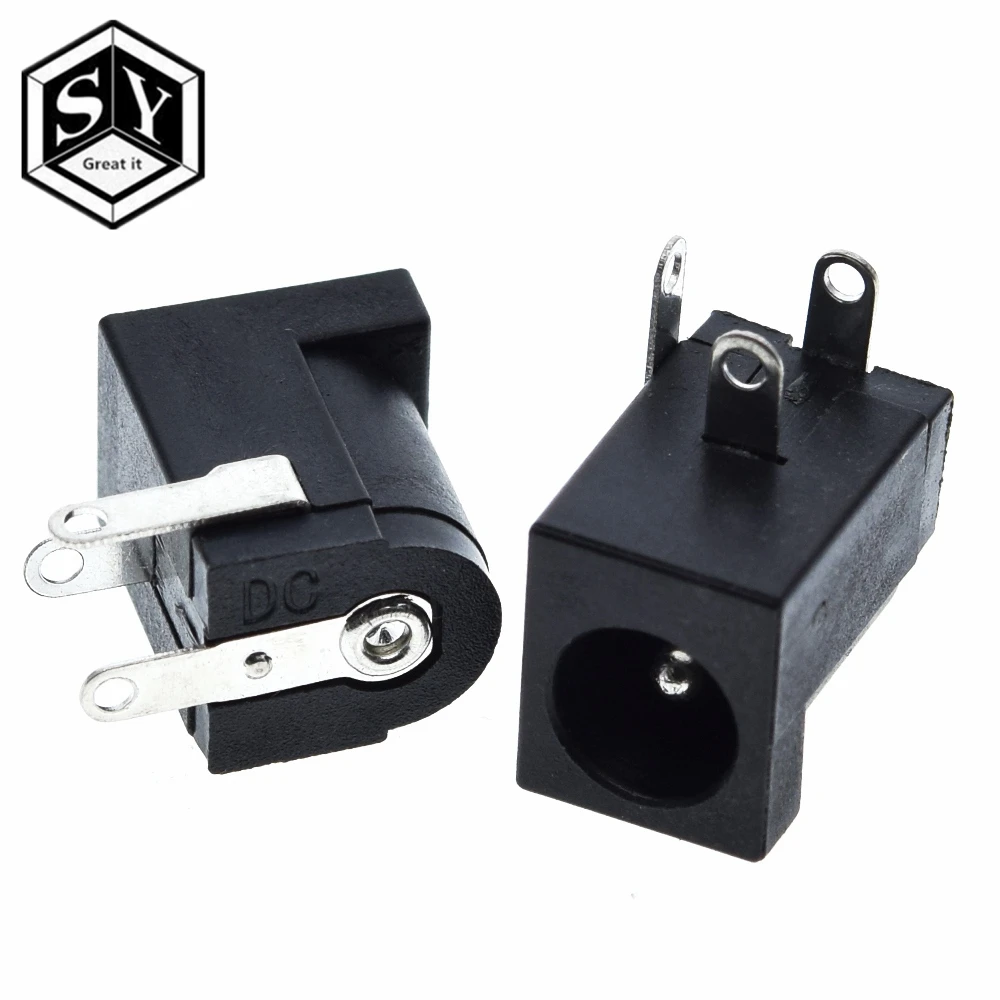 Разъем питания GREAT IT 10 шт. черный разъем постоянного тока 5 5*2 1 мм 2 дюйма