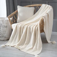 nordic sofa throw blanket knitted wool beige gray coffee blankets for beds travel office shawl leisure air conditioning blanket