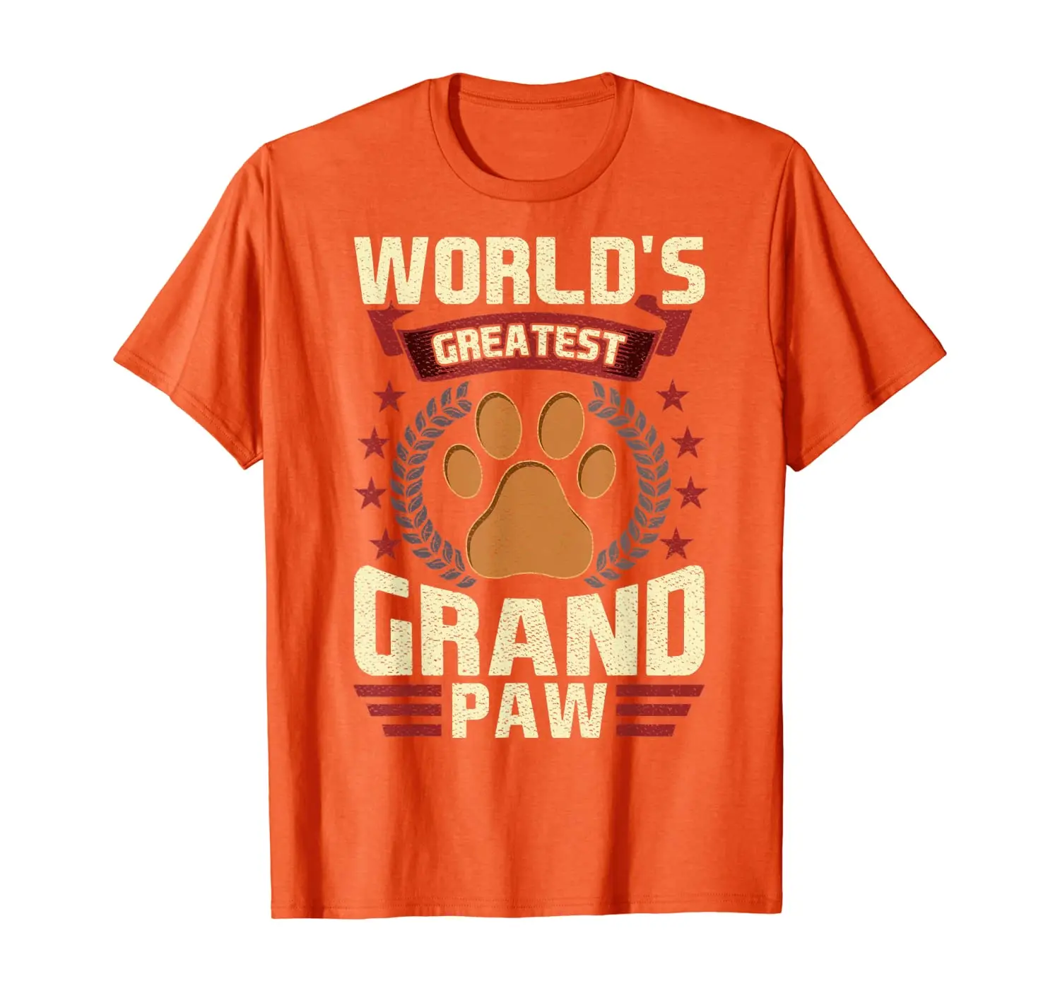 

Mens Grandpa Dog Lover GrandPaw Worlds Greatest Grand Paw T-Shirt