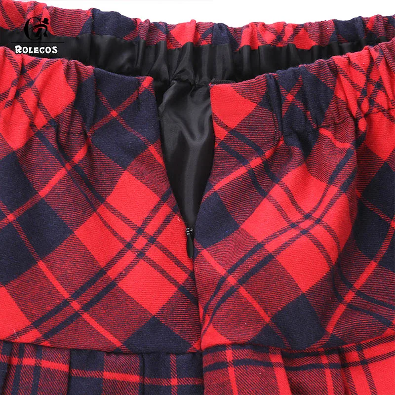 Юбка в студенческом стиле ROLECOS Корейская короткая юбка шотландская