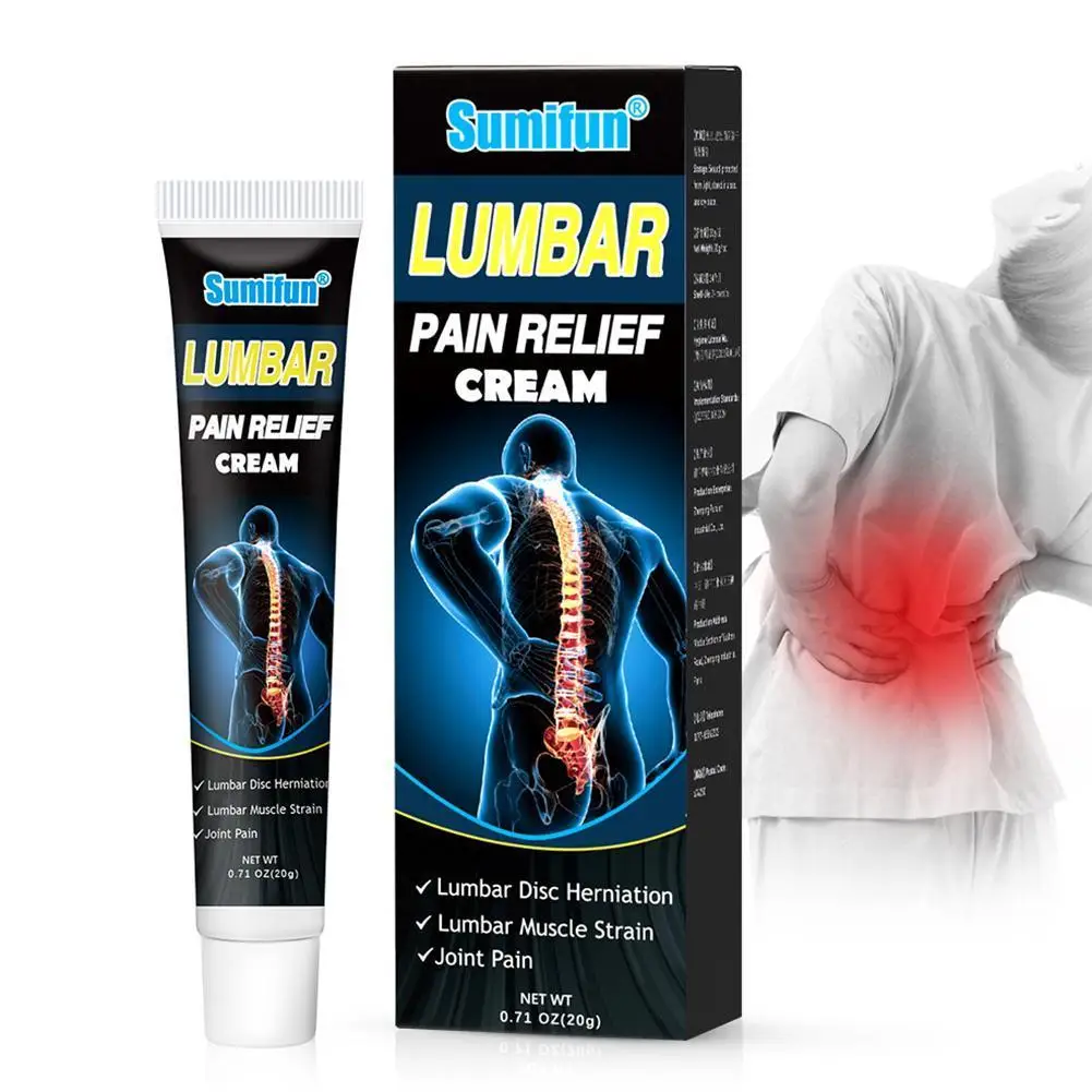 

20g Sumifun Lumbar Pain Relief Cream Herbal Extract Lumbar Muscle Strain Ointment Neck Back Joint Knee Joint Bone Pain Plaster
