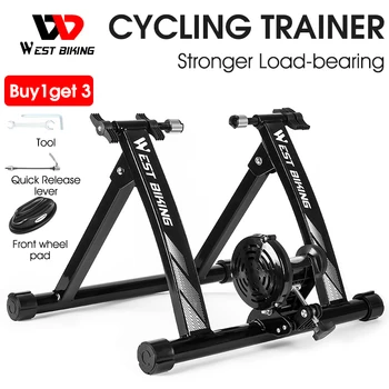 WEST BIKING Indoor Bike Trainer Home Exercise Turbo Trainer Magnetic Resistance MTB Road Bicycle Trainers Fitness Workout Tool