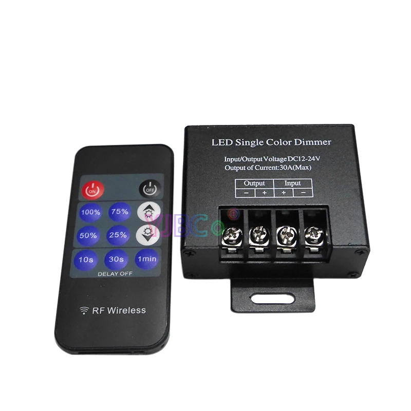 

11Key Single Color LED dimmer RF 30A DC12V 24V 5050 3528 SMD led lamp tape switch dimming light Controller Free Shipping