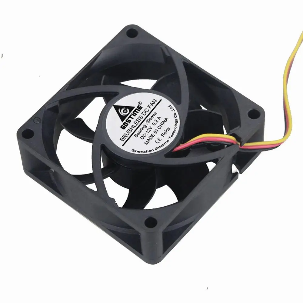1 шт. бесшумный вентилятор для компьютера 70x70x25 мм 12 В|dc fan 12v|fan 12vdc |