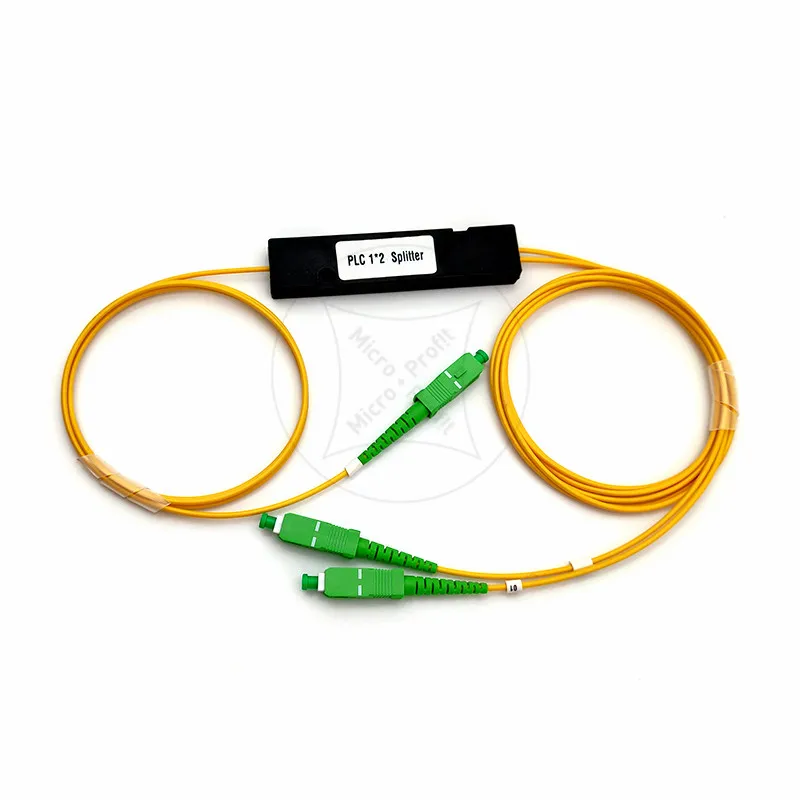 

Free Shipping 1X2 PLC Singlemode Fiber Optical splitter FTTH PLC SC/APC 1x2 PLC optical fiber splitter FBT Optical Coupler