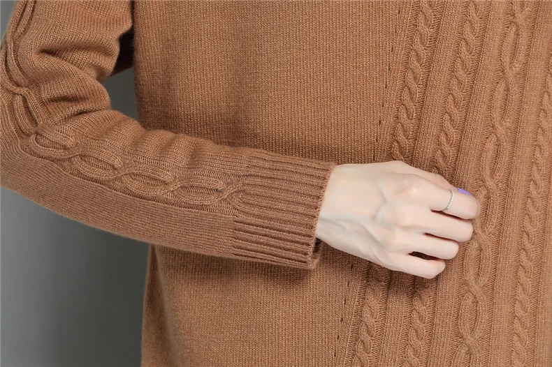 XJXKS Round neck long sleeve women sweater autumn winter new large size comfortable cashmere knitted sweater women pullover