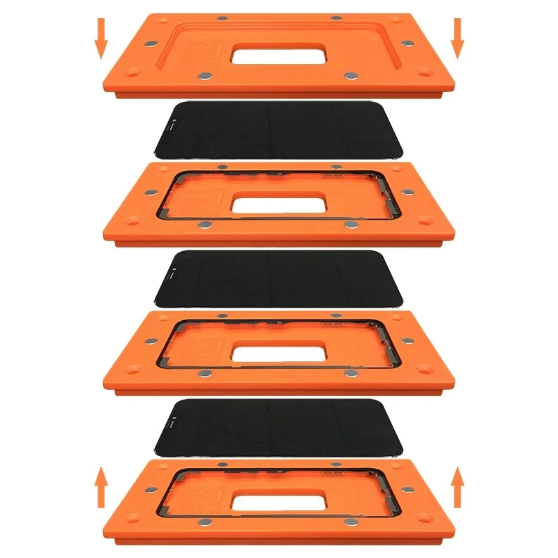 sameking magnetic position frame holding mold for iphone 11pro max x xs xsmax lcd screen bezel laminating phone repair fixture free global shipping